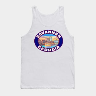 Savannah Georgia Vintage Travel Vacation Luggage Tank Top